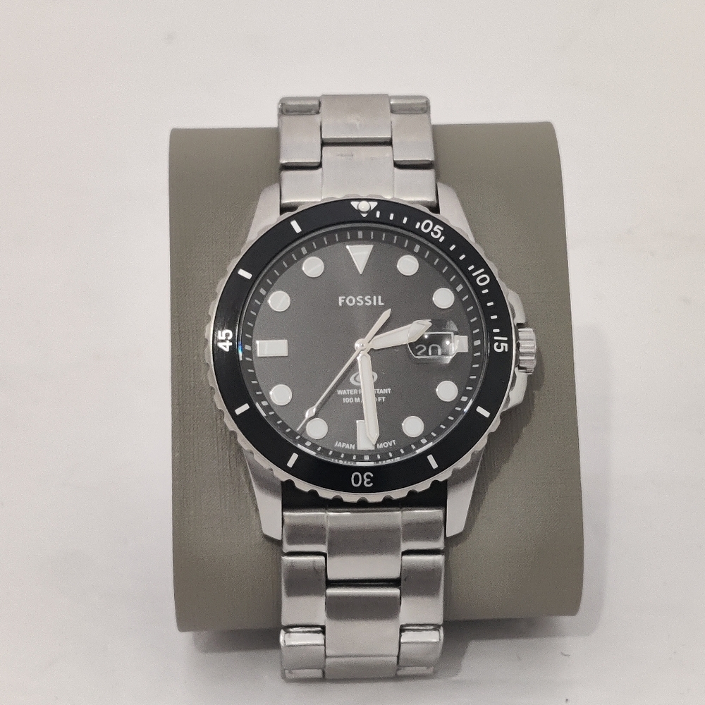 Men's Fossil Blue Dive Three-Hand Date Stainless Steel Watch FS6032
